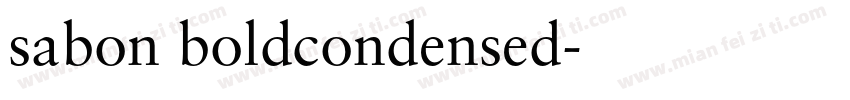 sabon boldcondensed字体转换